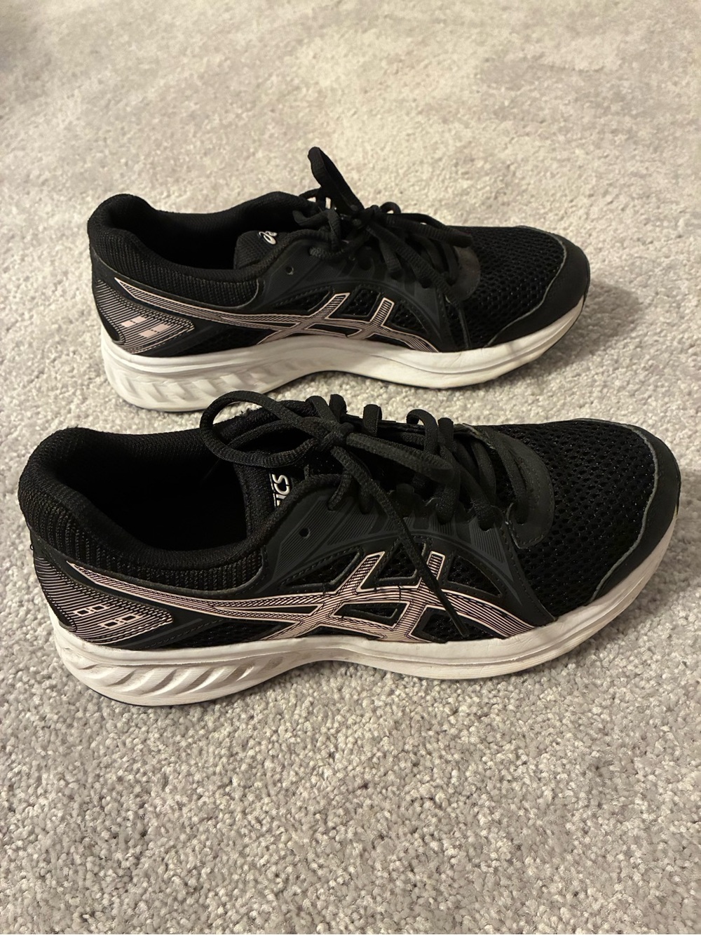 ASICS Jolt 2 Running Sneaker Womens Size 8 Black Pink
